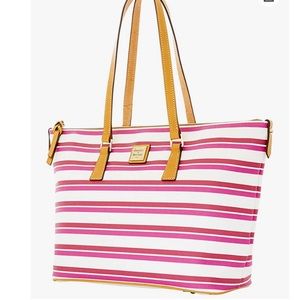Dooney & Bourke Pink Striped Tote Bag